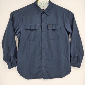 Columbia Shirt Mens XL Button Down Vented Fishing Omni Shade Sun Protection